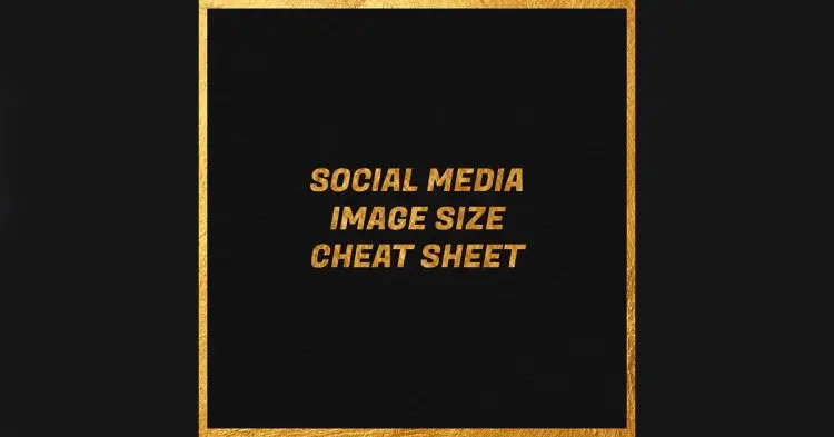 Social Media Image Size Sheet Sheet